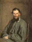 Portrait of the Writer Leo Tolstoy Kramskoy, Ivan Nikolaevich
